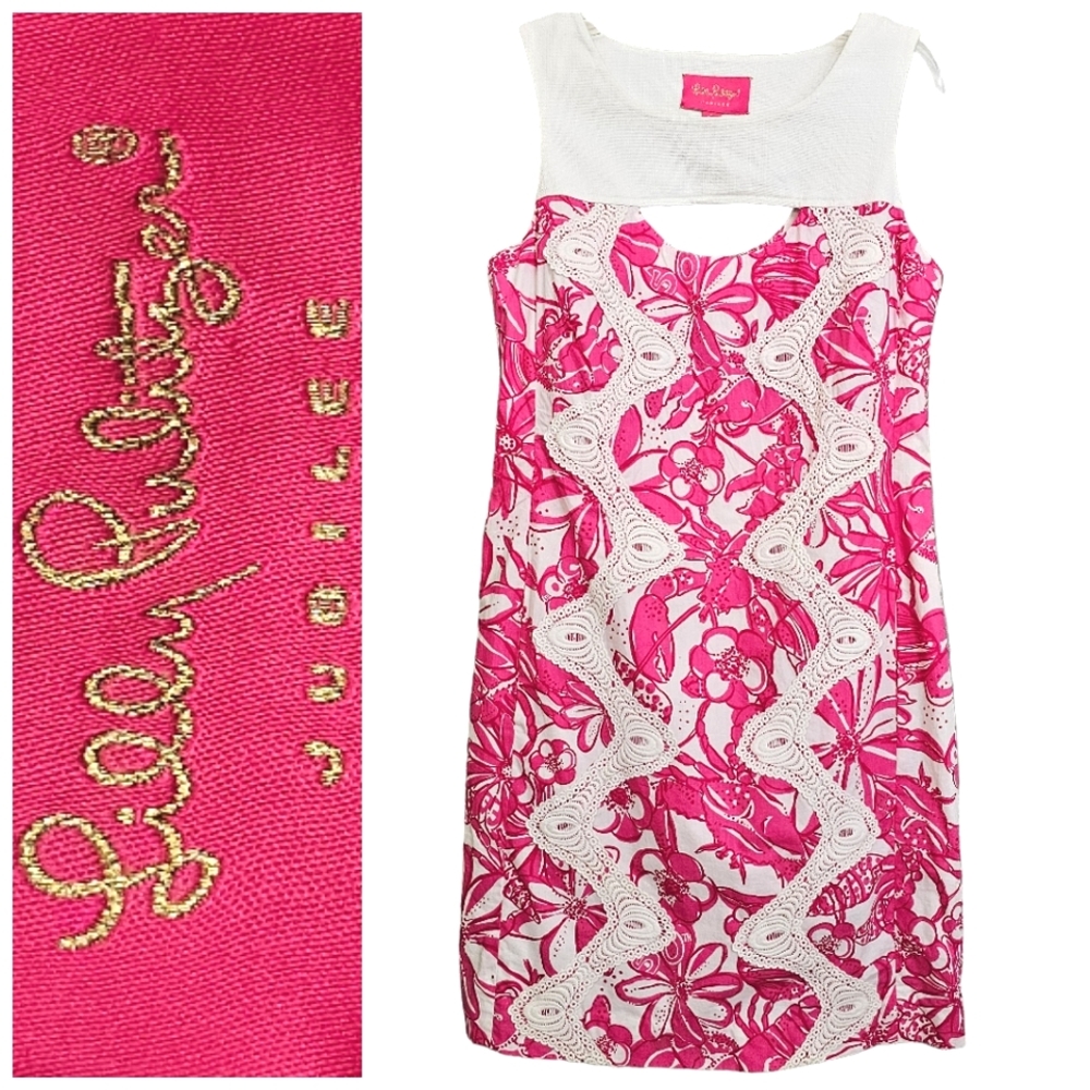 Lilly Pulitzer 50th  Anniversary Coronado Floral/Crab Sleeveless Shift Dress